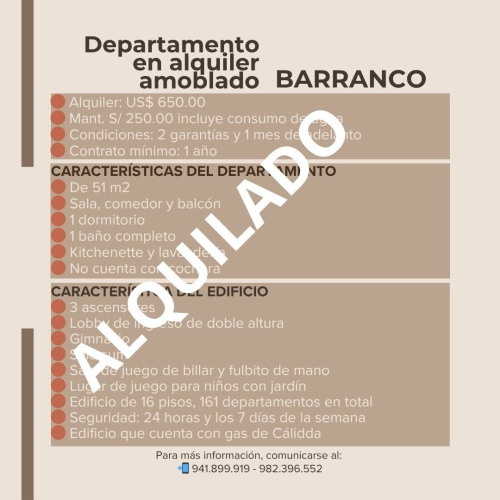 Departamento Amoblado Av El Sol (B-DA-002)